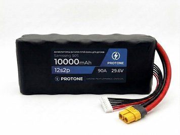 Акумулятор (12S 2P) - Samsung 50S - 44.4 V 10000 mAh (90 A) для FPV дронів (21700) 1770067_775 фото