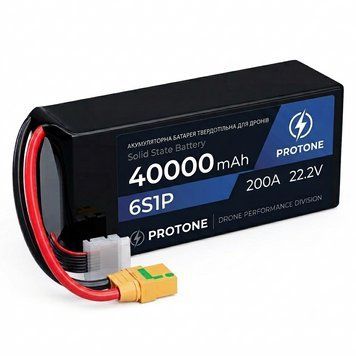 Акумулятор Solid State 6S 40000 mAh 21,9V для БПЛА (твердотіла батарея, Semi - Solid) protone_777004 фото