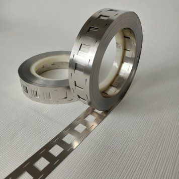Чистий Нікель 99.9%, 2P 21700, 0.2x21.5x30.5мм, Нікелева стрічка 1 кг (без холдеру) nickel_21700_2p_bez_holder фото